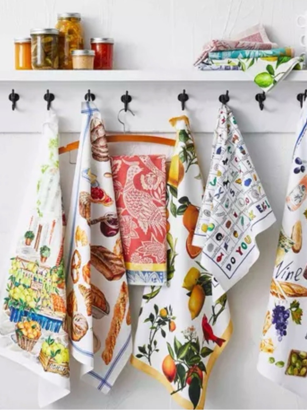 Sur La Table Birds of Paradise cotton Kitchen dish Towel in red vibrant tropical